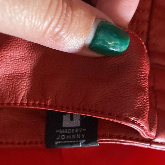 Made by Johnny, “leather” jacket. Size xl, biker jacket - Picture 9 of 12